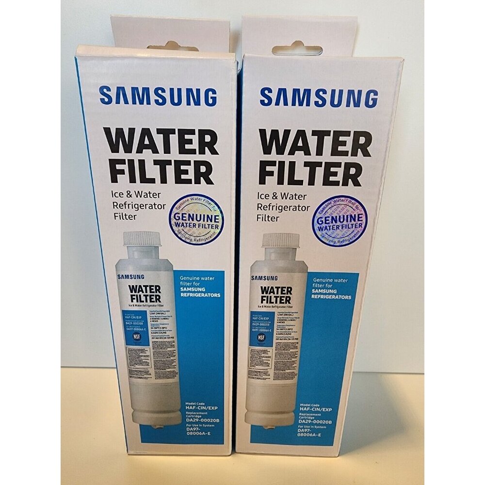 Samsung DA29-00020B HAF-CIN/EXP Refrigerator Water Filter 2-Pack, NEW/SEALED